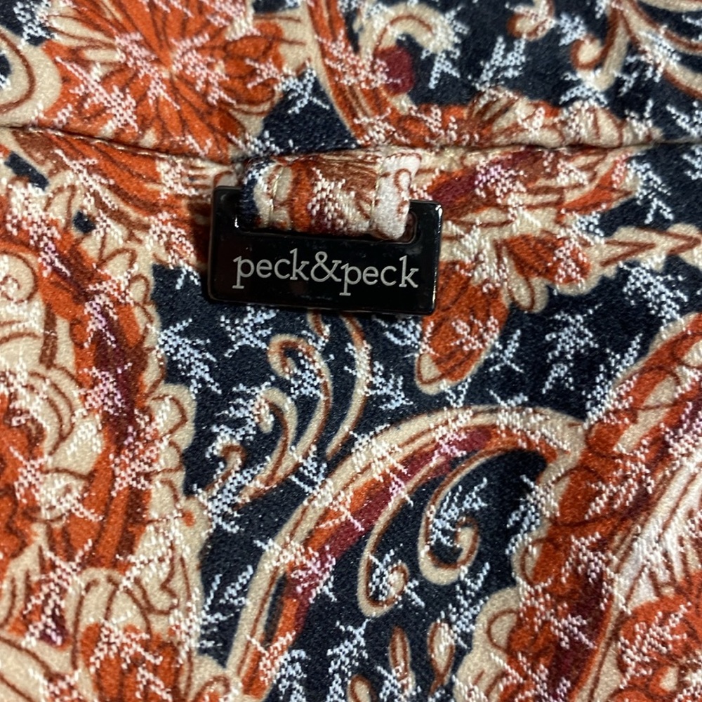 Peck & Peck cotton poly cropped pants size 6 elastic waist lots of stretch!! - Picture 6 of 10